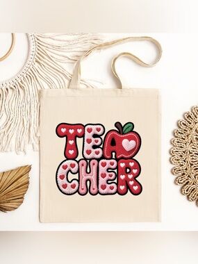 Teacher Faux Yarn Tote Bag